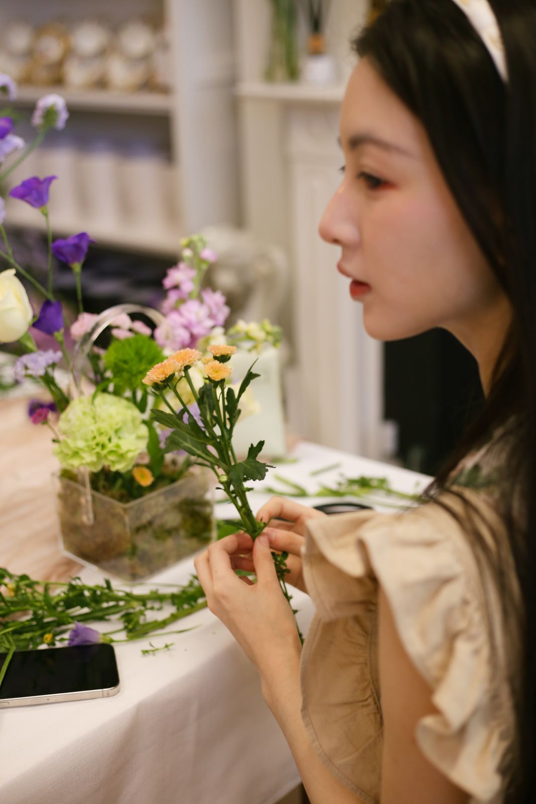 Group floral workshop session