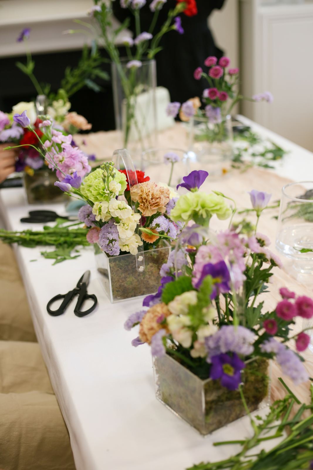 Botanical arrangement in progress