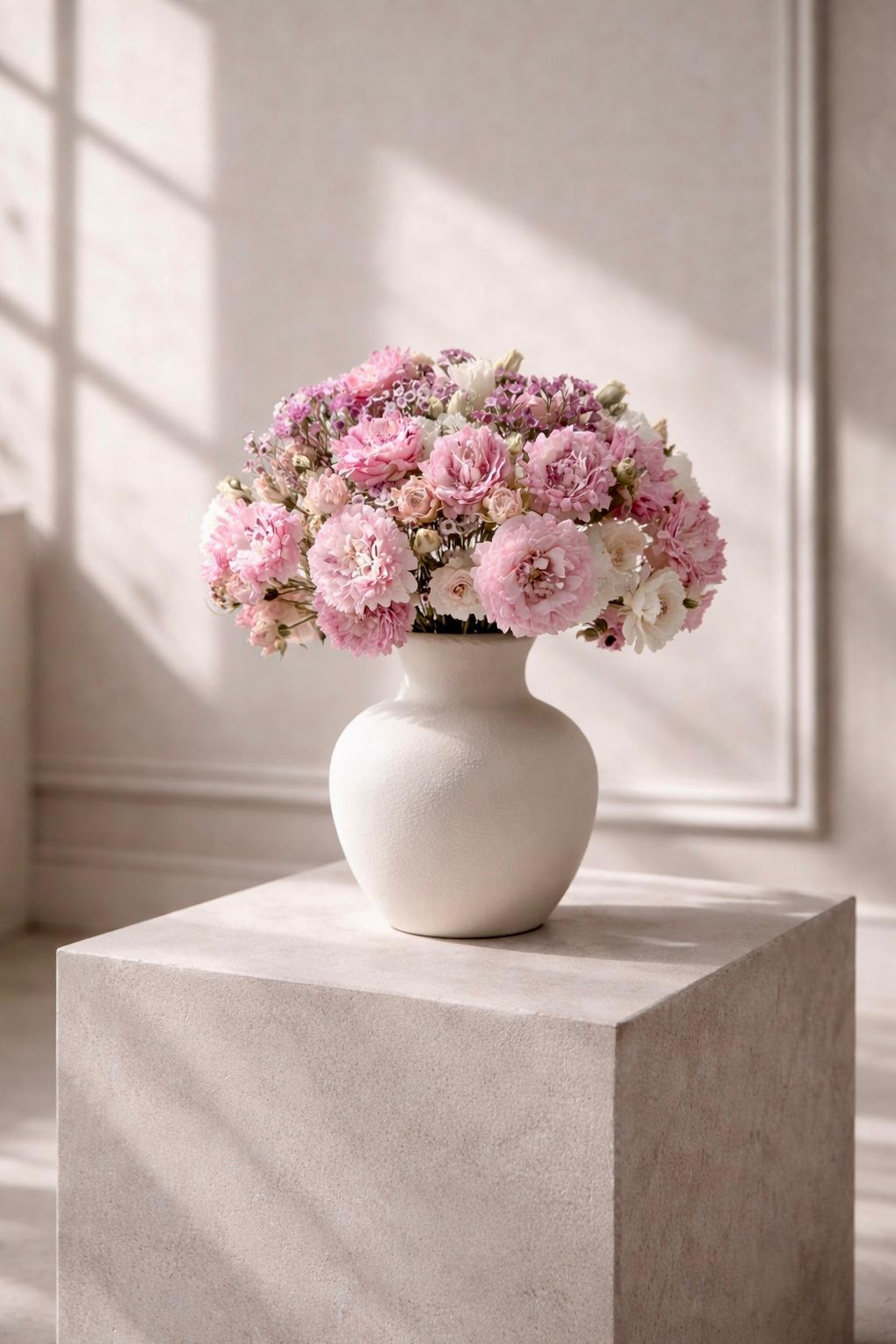 Viola Bouquet — In Vase